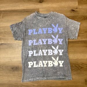Playboy T-Shirt - Gray and Purple